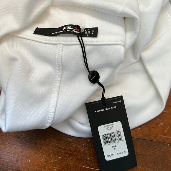 NWT RLX Ralph Lauren Golf White Funnel Neck Pullover with Bell Sleeves - Picture 3 of 12
